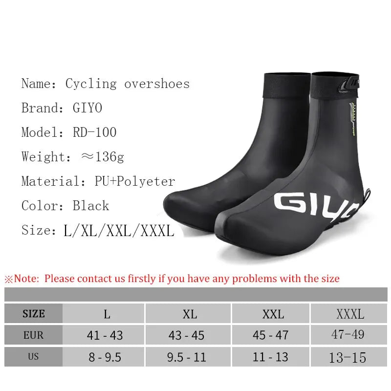 GIYO Waterproof Cycling Shoe Covers – Windproof & Thermal Protection
