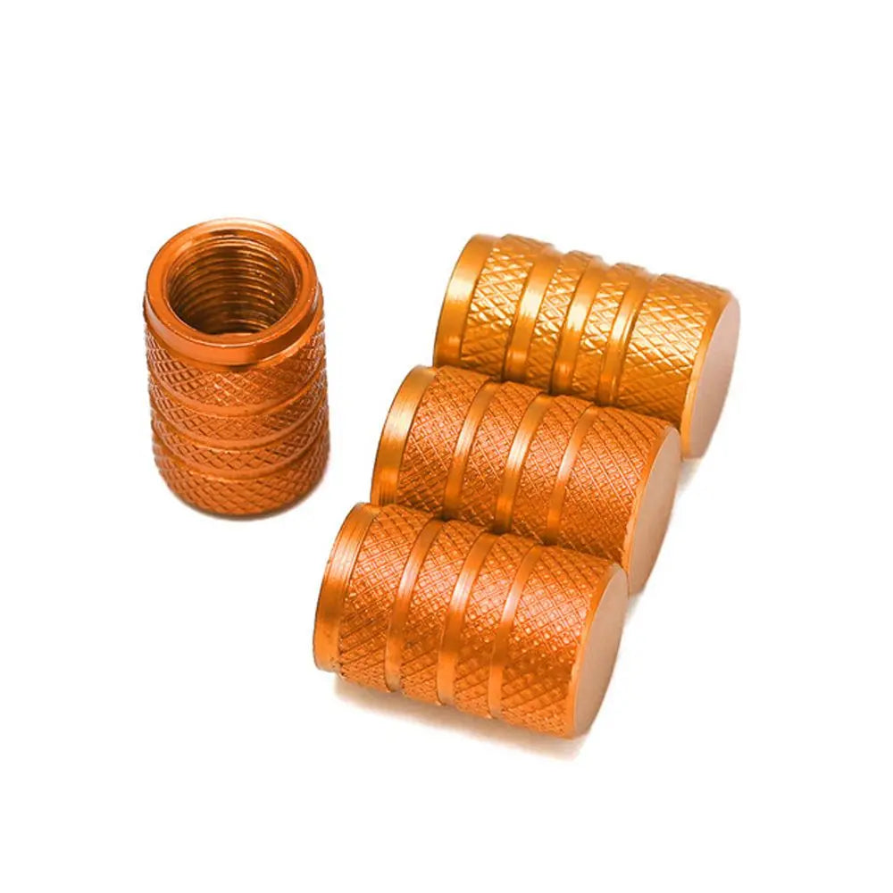 Universal Bicycle Tire Valve Caps CNC Machined Aluminium Alloy Presta Dust Covers 4 Pack