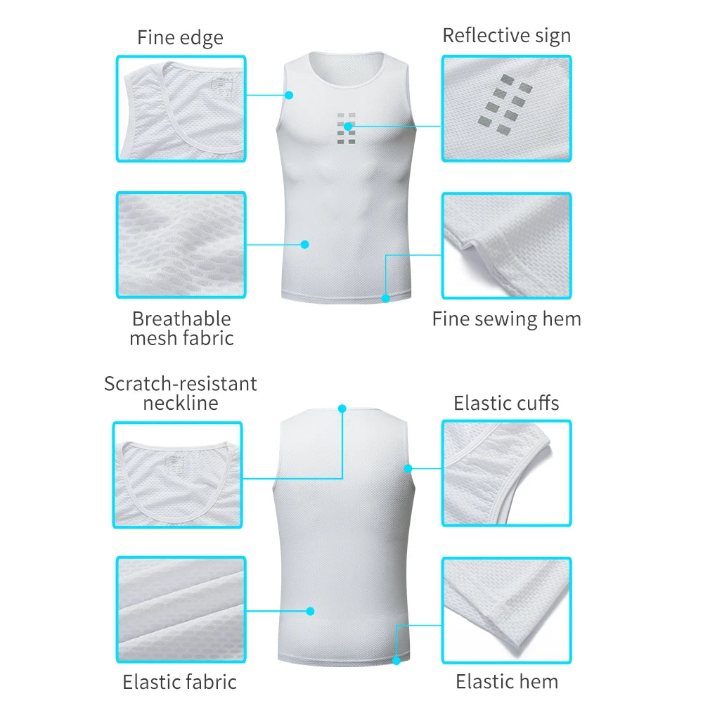 WOSAWE Sleeveless Cycling Base Layer – Breathable & Quick-Dry Undershirt