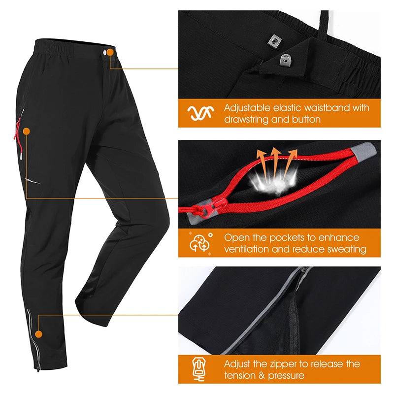 WEST BIKING Windproof Cycling Pants – Quick-Dry Bicycle & Fitness Trousers