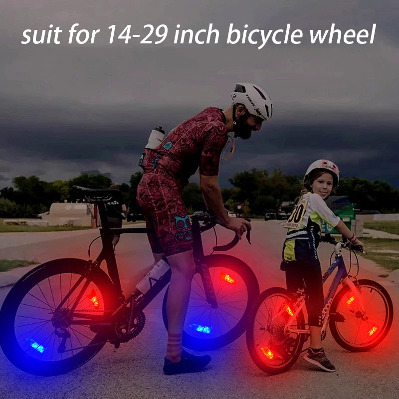 Rainproof Reflective Bicycle Wheel Spoke Lights LED Cycling Safety and Decorative Accessories for Night Riding