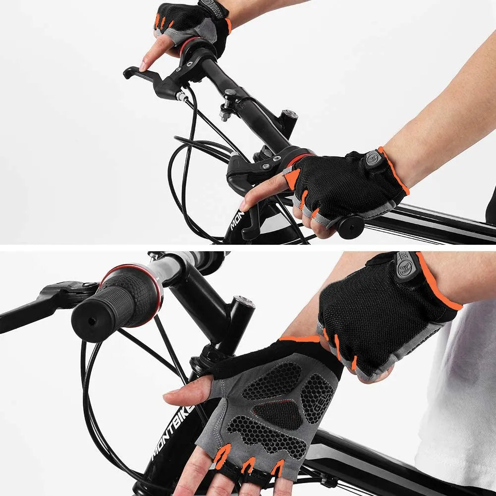 Cycling Gloves – Breathable, Anti-Slip, Shockproof Half-Finger Gloves for MTB & Road Biking