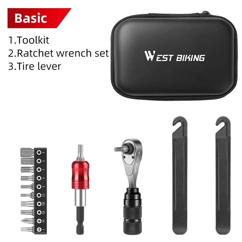 WEST BIKING Bicycle Portable Repair Tool Kit – Multifunctional Storage Capsule for MTB & Road Bikes
