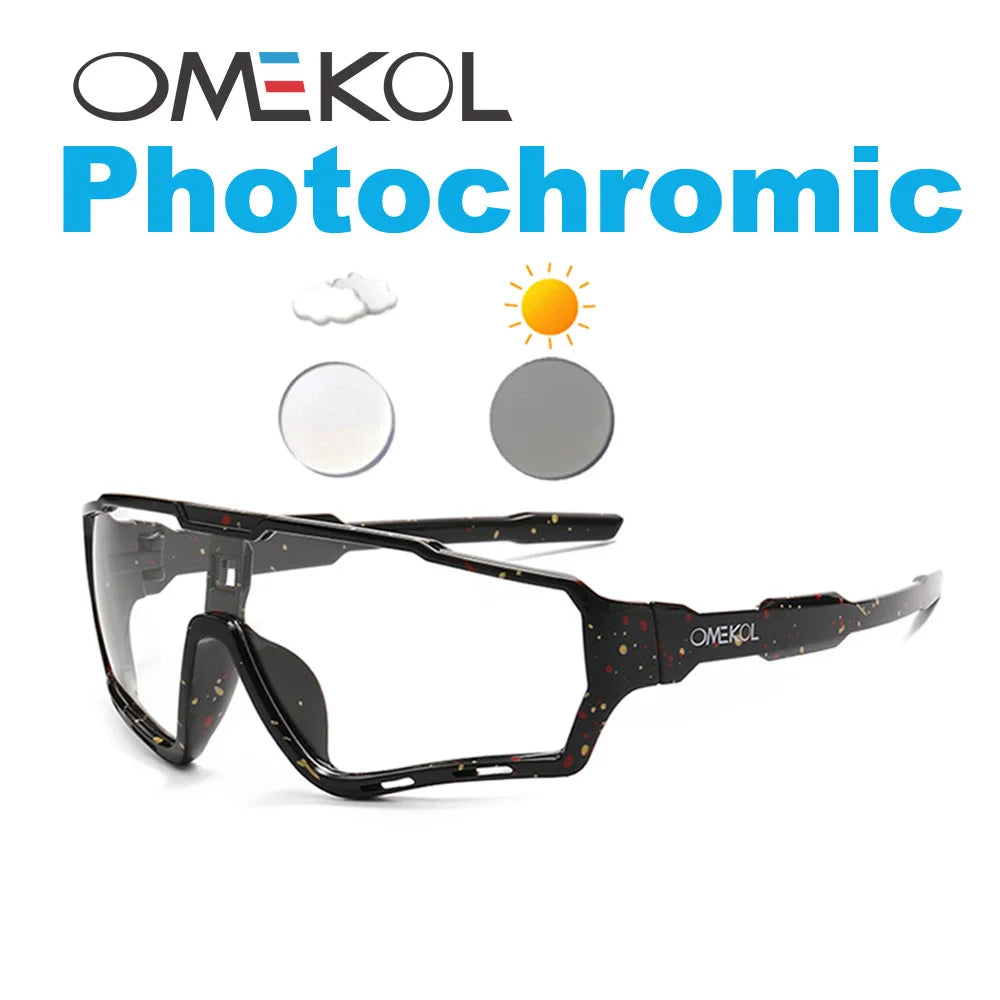 OMEKOL Photochromic Cycling Glasses – Adaptive Sport Eyewear for Men & Women