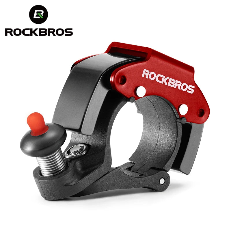 ROCKBROS C-Shaped Concealed Bicycle Bell Loud Compact Stainless Steel Handlebar Horn 100dB