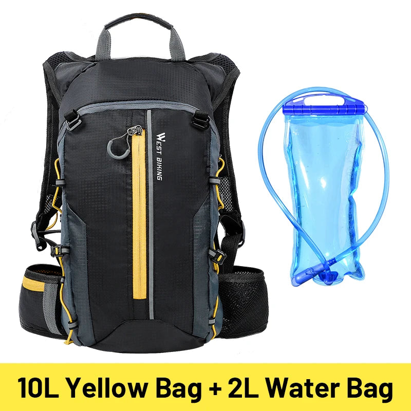 WEST BIKING 10L Ultralight Waterproof Cycling Backpack – Breathable, Foldable Outdoor Travel Bag