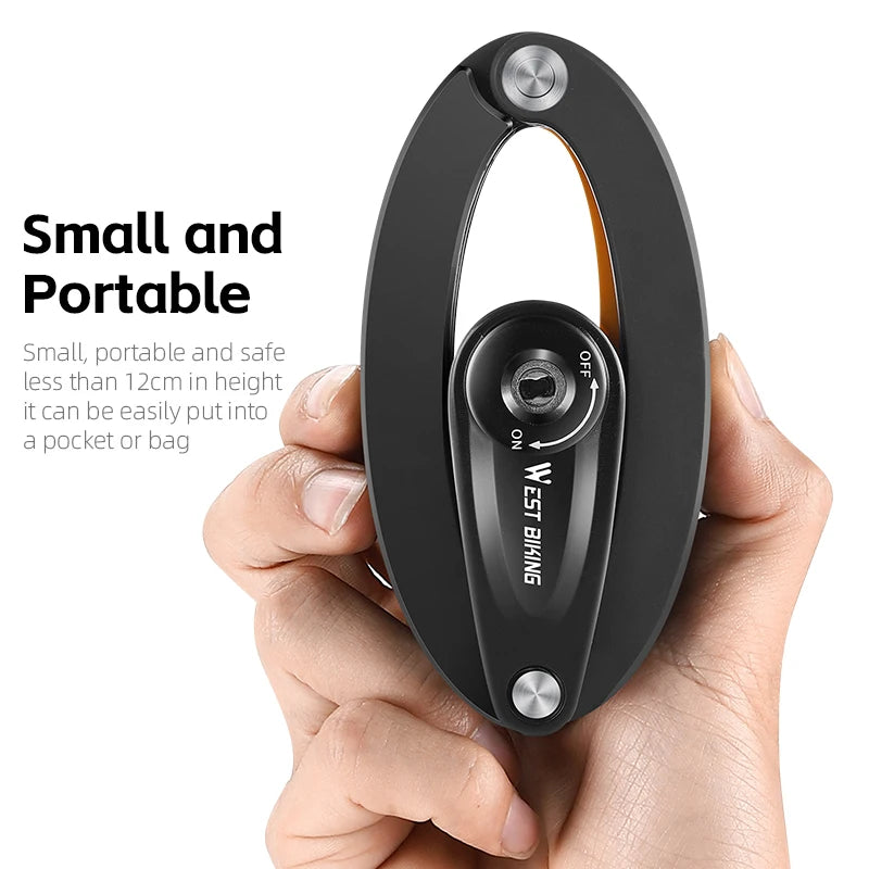 WEST BIKING Foldable Bicycle Lock – High-Security, Anti-Theft & Portable for MTB & Road Bikes