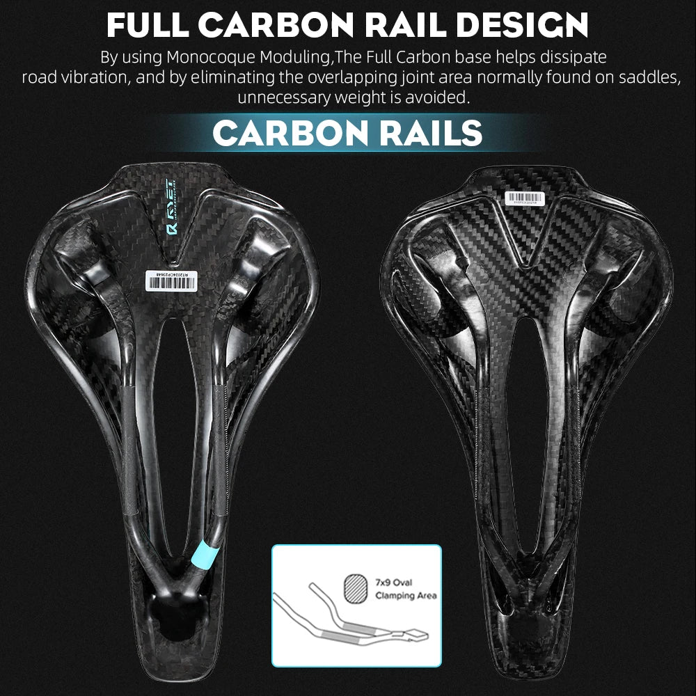 RYET Full Carbon 3D Printed Bike Saddle – Ultra-Lightweight Performance Saddle