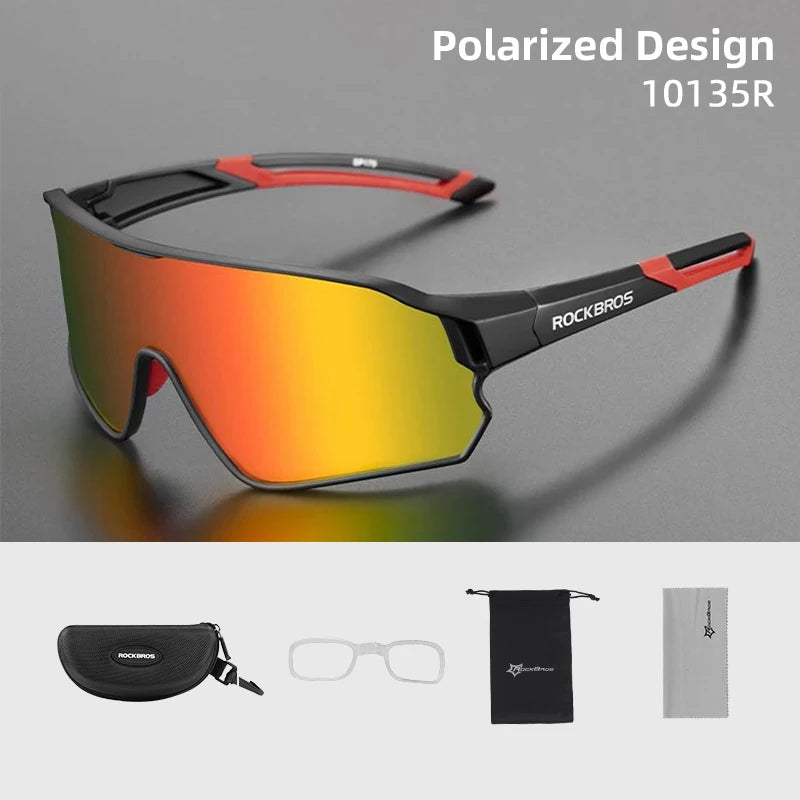 ROCKBROS Polarized UV400 Sunglasses - Sports Glasses for Cycling, Hiking, Golf, Outdoor Activities