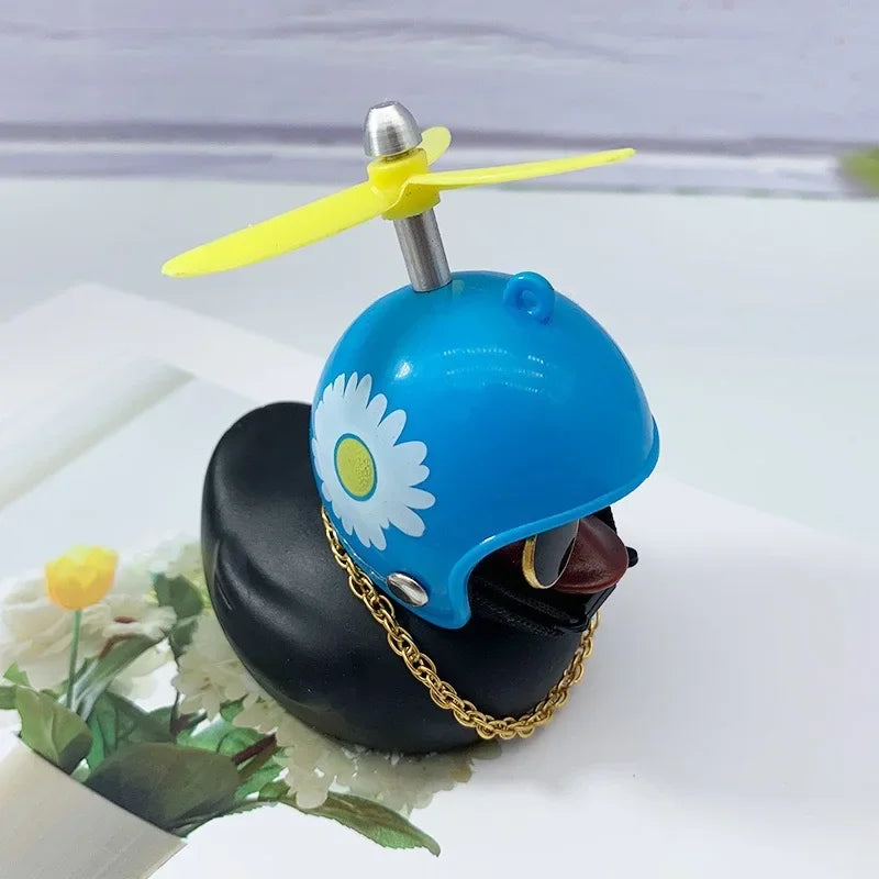 Little Black Duck Bicycle Bell – Fun Helmet Propeller Air Horn for Bikes, Scooters & Motorcycles
