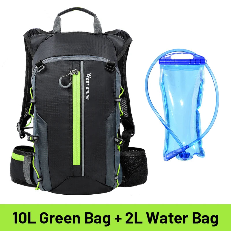 WEST BIKING 10L Ultralight Waterproof Cycling Backpack – Breathable, Foldable Outdoor Travel Bag