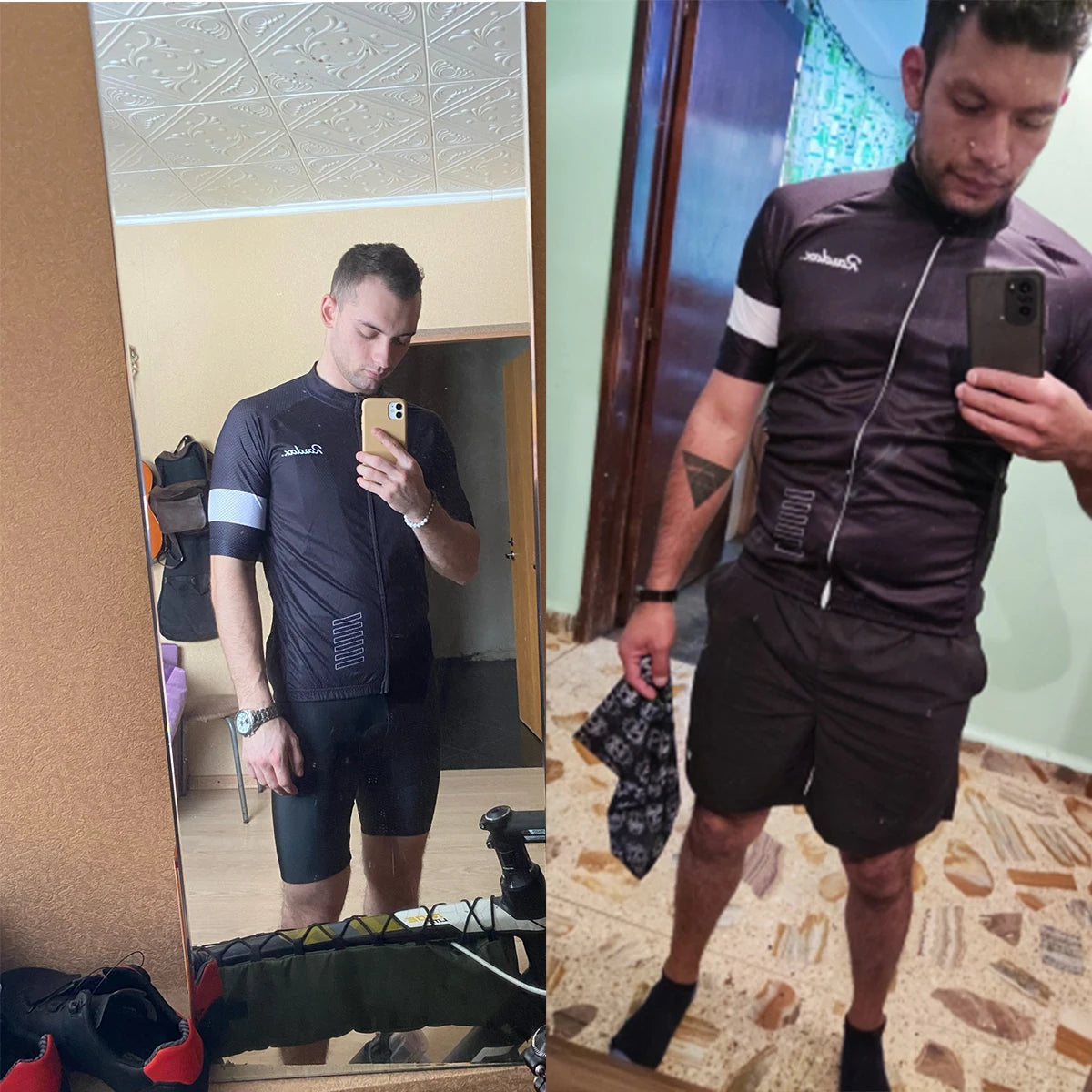 Raudax Classic Black Cycling Jersey – Breathable & Performance-Ready