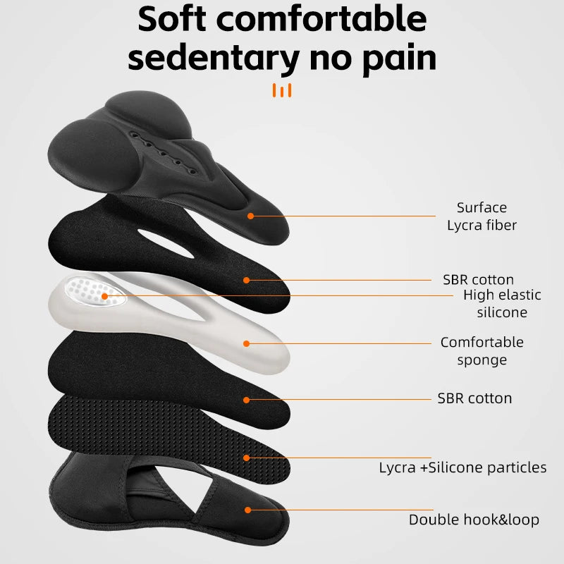 WEST BIKING Breathable Shock-Absorbing Bicycle Saddle Cover – Soft, High-Elastic & Waterproof