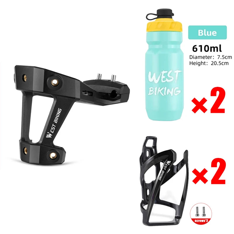 WEST BIKING Bicycle Bottle Cage Extension – Lightweight, Durable & Versatile for Single or Double Bottles