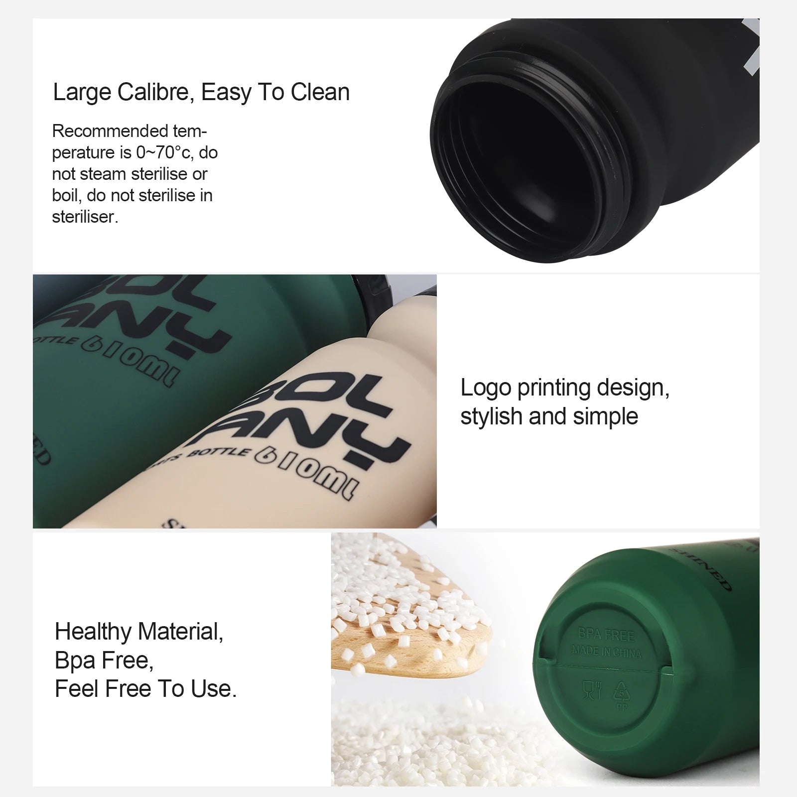 BOLANY 610ML Leak-Proof Bicycle Water Bottle – Squeeze & Hydrate On the Go!