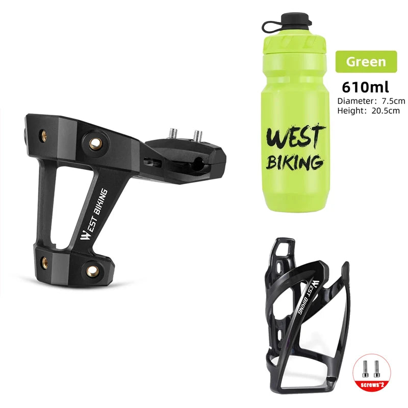 WEST BIKING Bicycle Bottle Cage Extension – Lightweight, Durable & Versatile for Single or Double Bottles