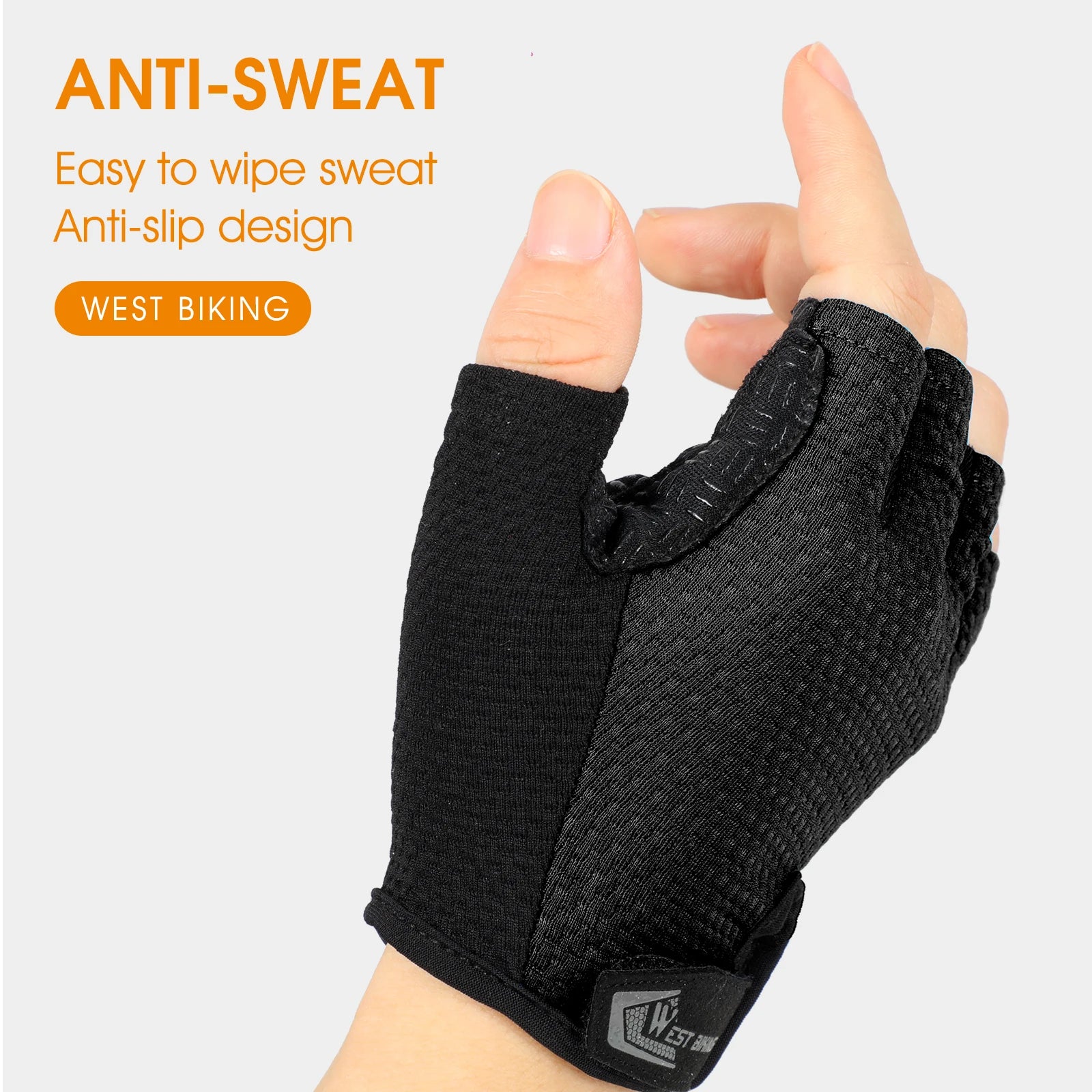 WEST BIKING Anti-Slip Cycling Gloves – Breathable, Touchscreen-Compatible Sports Gloves for MTB & Road Cycling