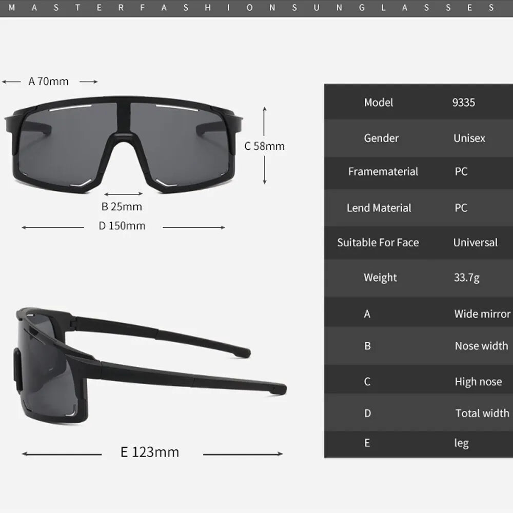 Polarized Cycling Sunglasses – UV400 Protection & Windproof Design