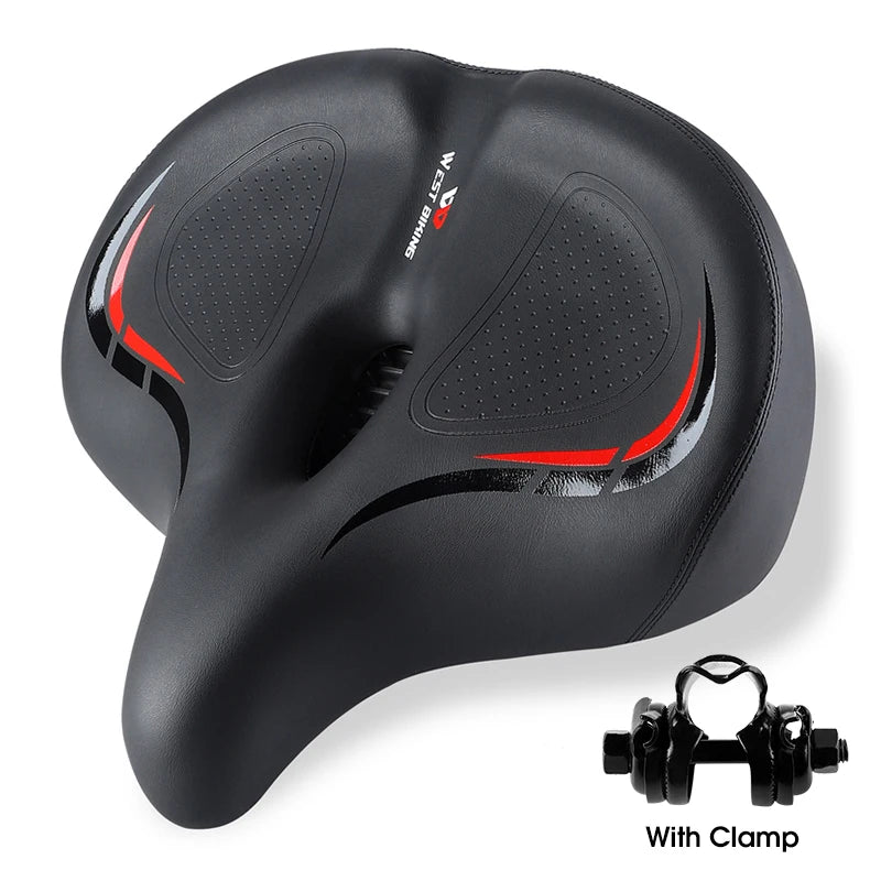 WEST BIKING Oversized Shock-Absorbing Bicycle Saddle – Soft, Breathable & Ergonomic Comfort for MTB & Road Cycling