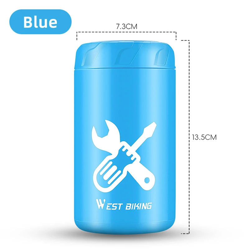 WEST BIKING Bicycle Tool Storage Capsule – Waterproof & Portable Repair Kit Container for MTB & Road Bikes