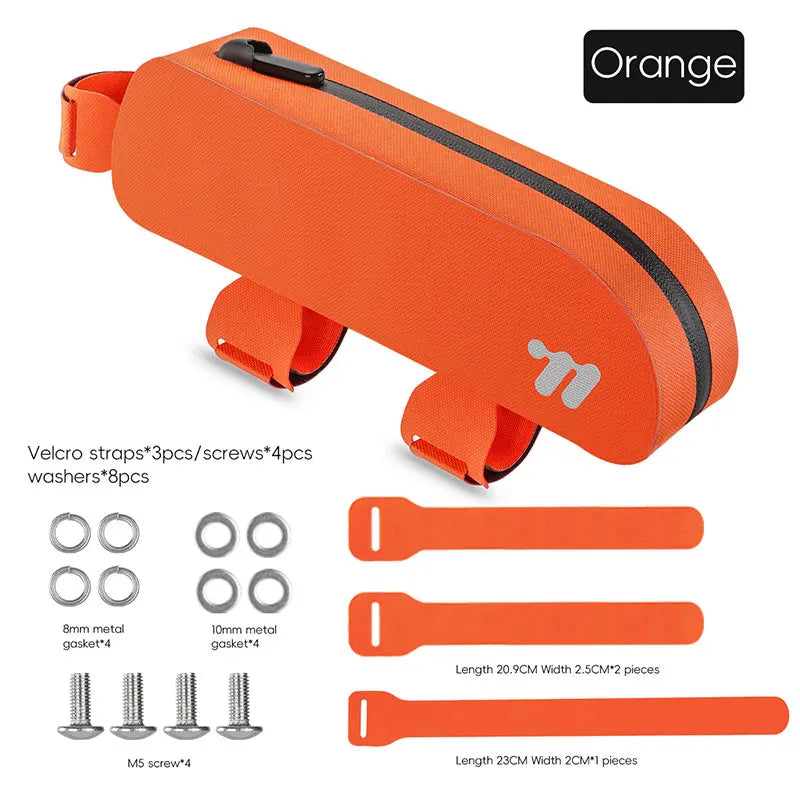 WEST BIKING 0.7L Waterproof TPU Top Tube Bag – Windproof, Aerodynamic & Secure for Gravel & Road Bikes