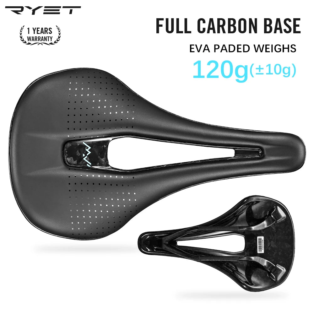 RYET 3D Printed Full Carbon Saddle – 140mm Superlight 165g
