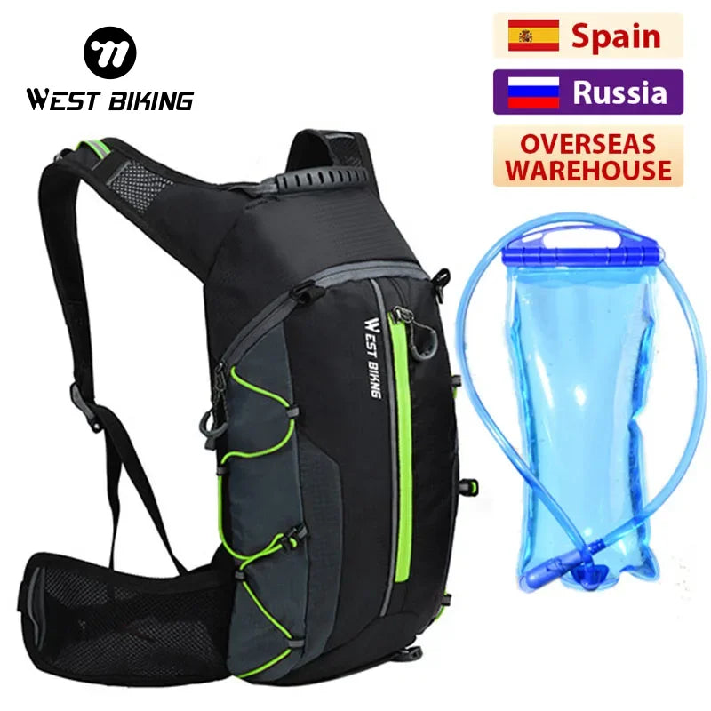 WEST BIKING 10L Ultralight Cycling Backpack – Water-Resistant, Foldable & Reflective Outdoor Sport Bag