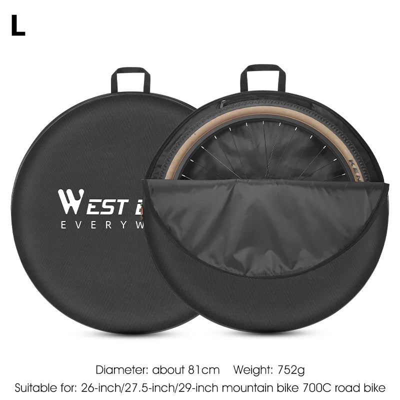 WEST BIKING Bicycle Wheelset Bag – Durable, Water-Resistant Carry Case for MTB & Road Bike Wheels