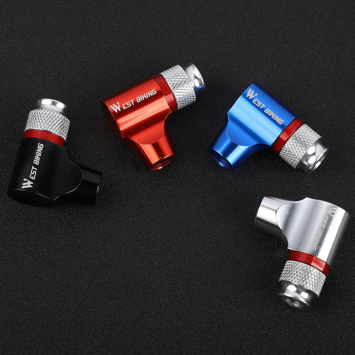 WEST BIKING Portable Bike Pump – CO2 Air Inflator with Insulated Cover for Presta & Schrader Valves