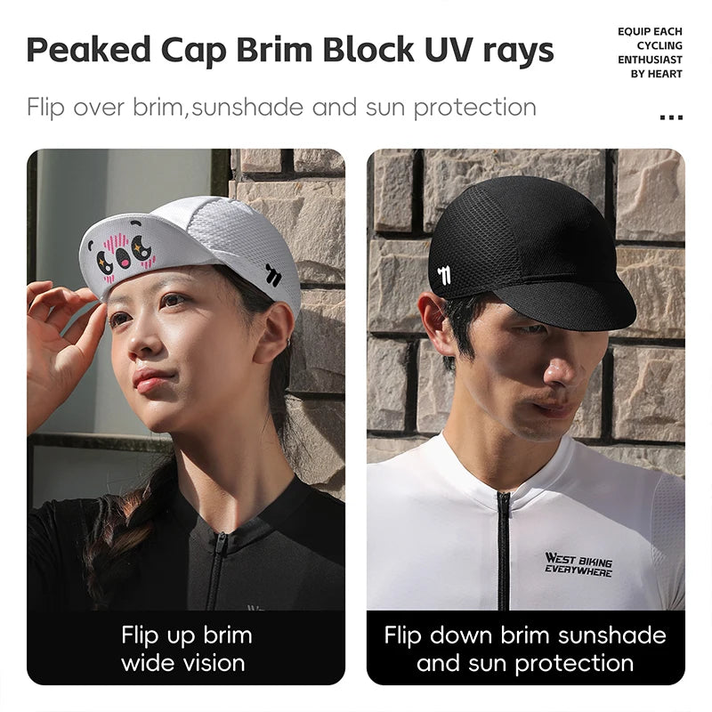 WEST BIKING Breathable Cycling Cap – Sun Protection & Quick-Dry for Summer Rides