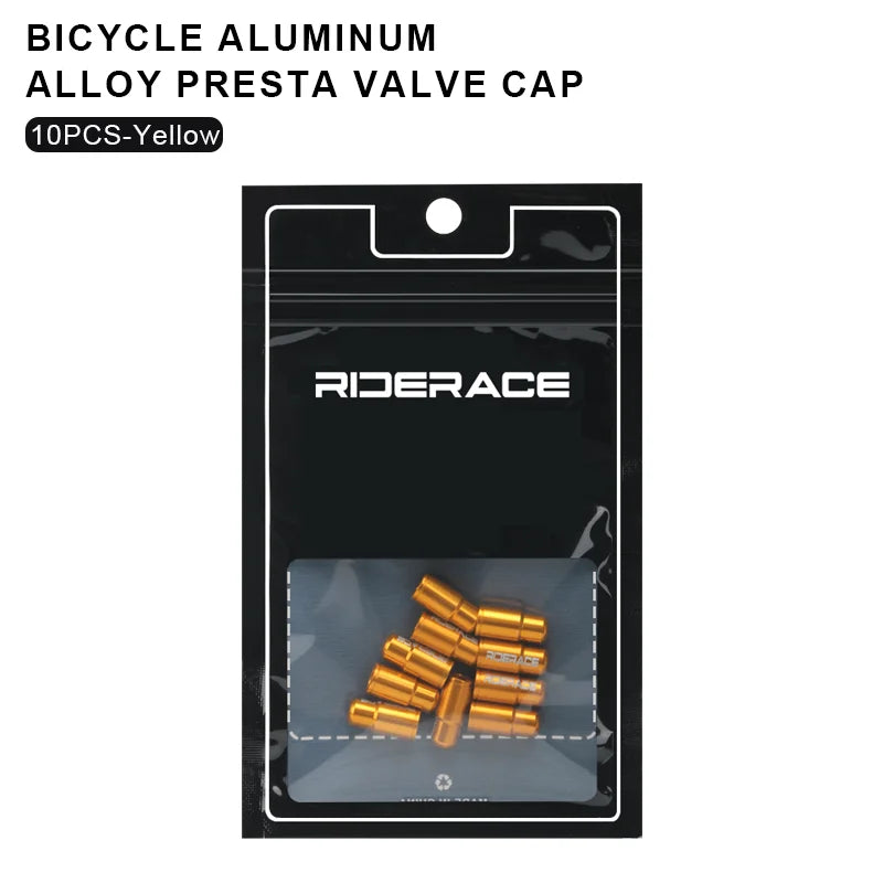 RIDERACE CNC Aluminum Bicycle Valve Caps Durable Dustproof Universal Fit for Schrader Presta Valves