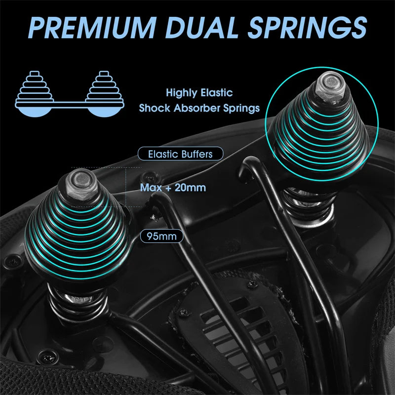 WEST BIKING Extra Wide MTB Bicycle Saddle – Shock-Absorbing, Comfortable & Breathable for Long Rides