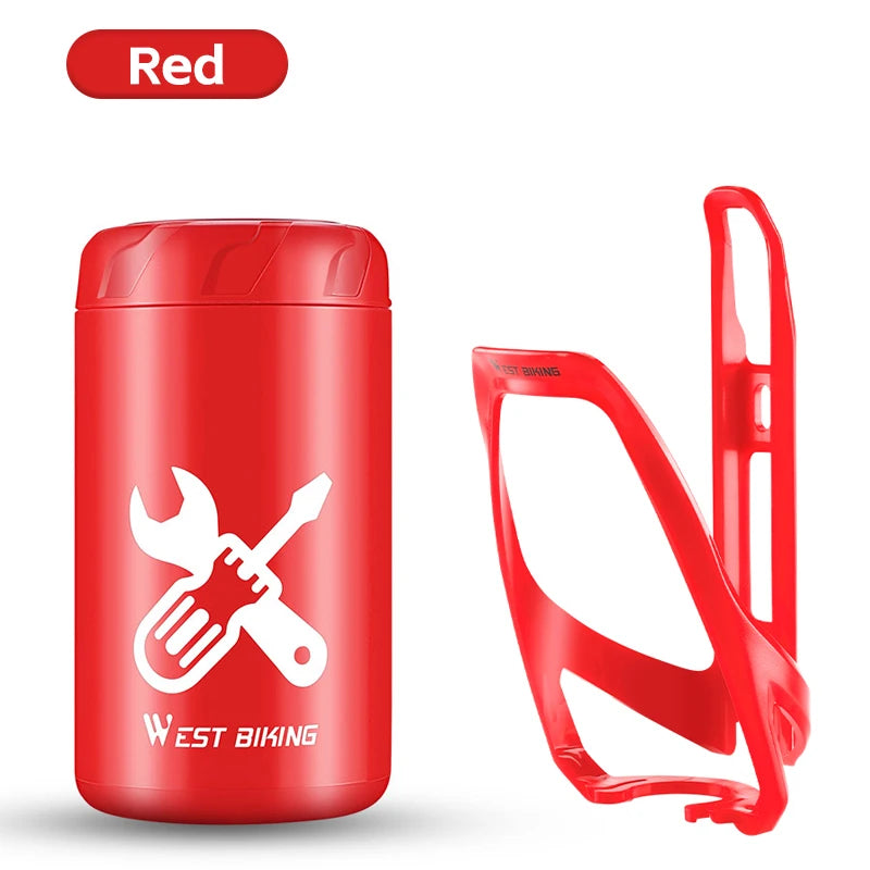 WEST BIKING Bicycle Tool Storage Capsule – Waterproof & Portable Repair Kit Container for MTB & Road Bikes