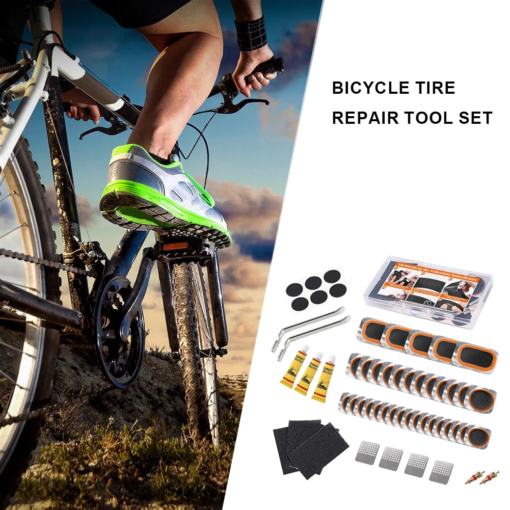 Bike Tire Repair Kit – Glueless Puncture Patch & Lever Set