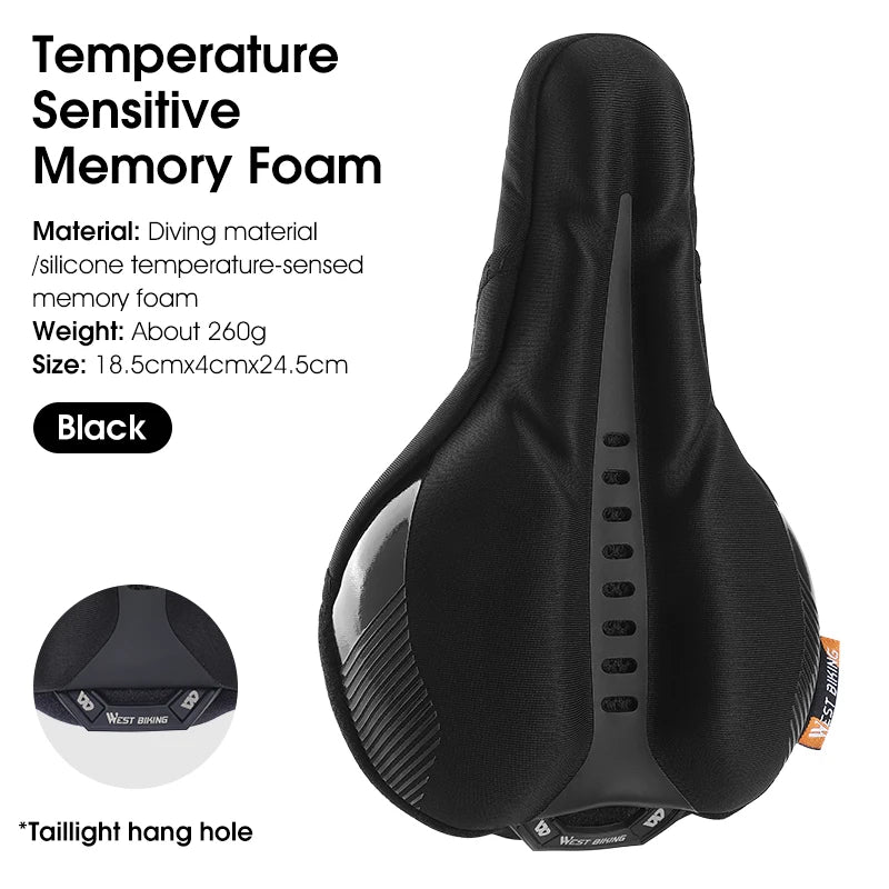 WEST BIKING Breathable Shock-Absorbing Bicycle Saddle Cover – Soft, High-Elastic & Waterproof