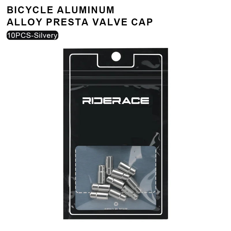 RIDERACE CNC Aluminum Bicycle Valve Caps Durable Dustproof Universal Fit for Schrader Presta Valves
