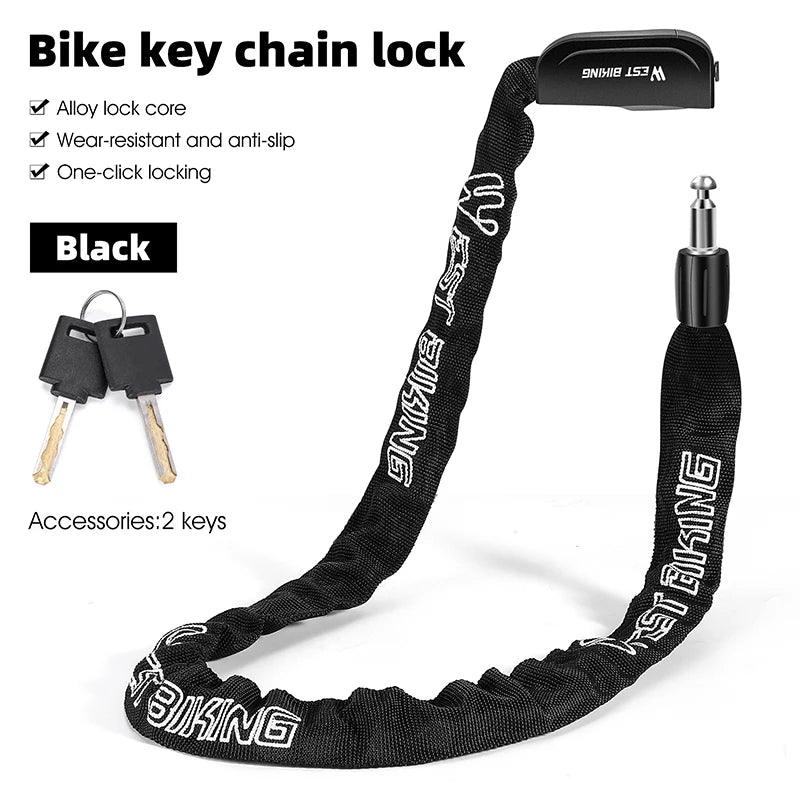 WEST BIKING Heavy-Duty Bicycle Chain Lock – Anti-Theft, Durable & Secure for Bikes, E-Bikes & Motorcycles