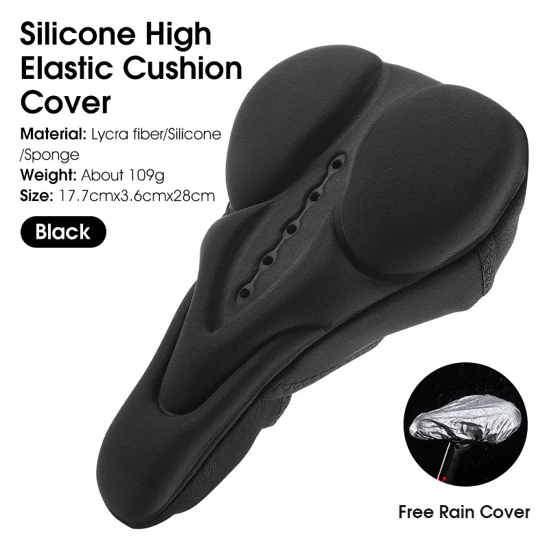 WEST BIKING Breathable Shock-Absorbing Bicycle Saddle Cover – Soft, High-Elastic & Waterproof
