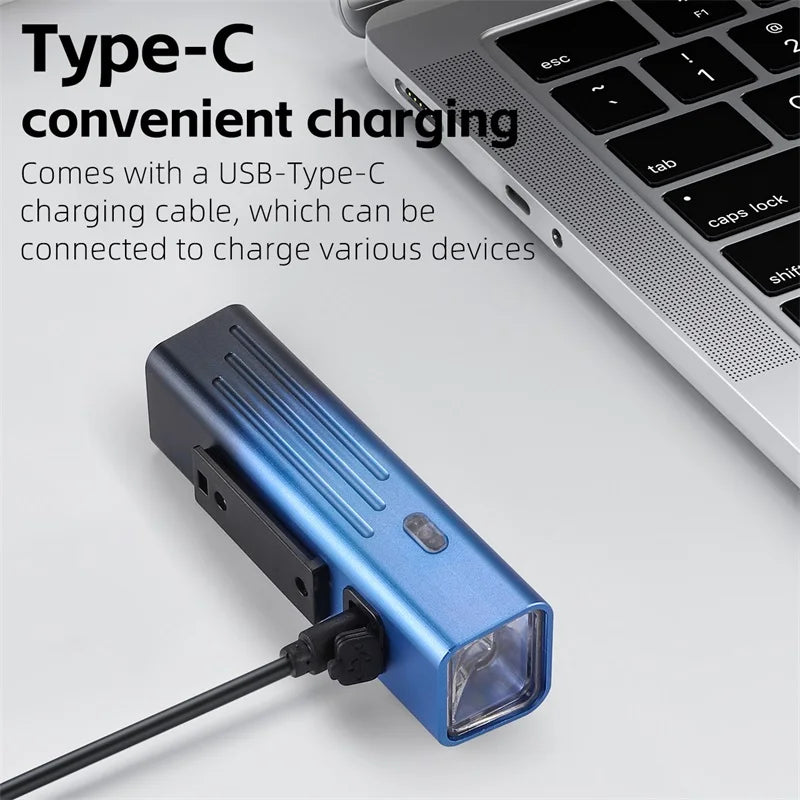 WEST BIKING USB Rechargeable Bike Light with Rear Warning Lamp – 250LM High-Brightness Cycling Headlight