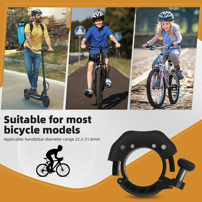 WEST BIKING MTB Road Bike Mini Bell Loud Clear Ringtone for 22.2–31.8mm Handlebars