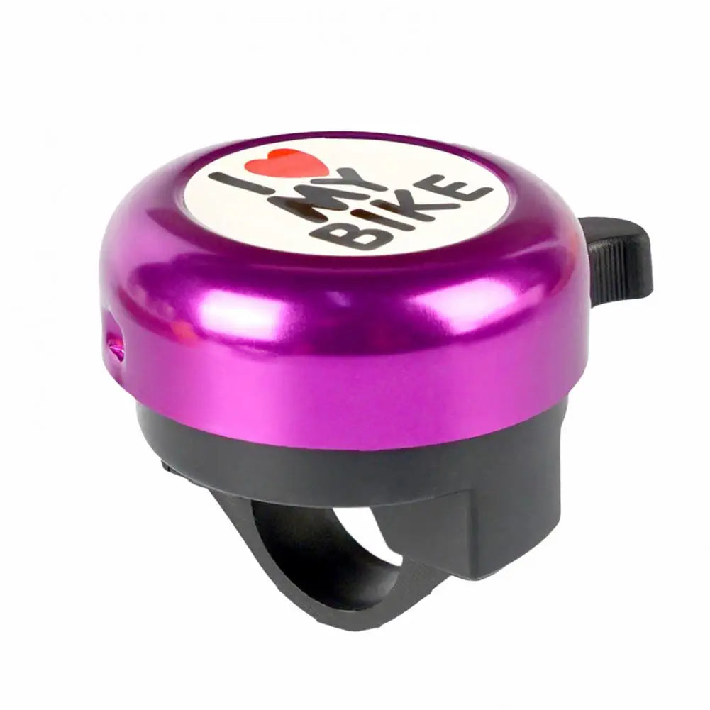 Children Bicycle Bell Loud Clear Sound I Love My Bike Print Easy Fit for Kids and Folding Bikes