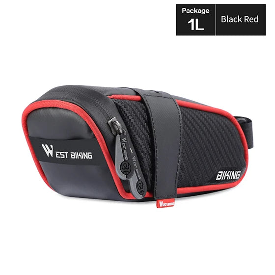 WEST BIKING Rainproof Reflective Bicycle Saddle Bag – Rear Tool Pouch for MTB & Road Cycling