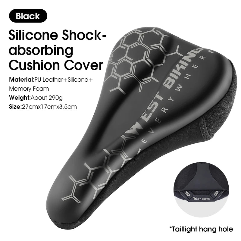 WEST BIKING Breathable Shock-Absorbing Bicycle Saddle Cover – Soft, High-Elastic & Waterproof