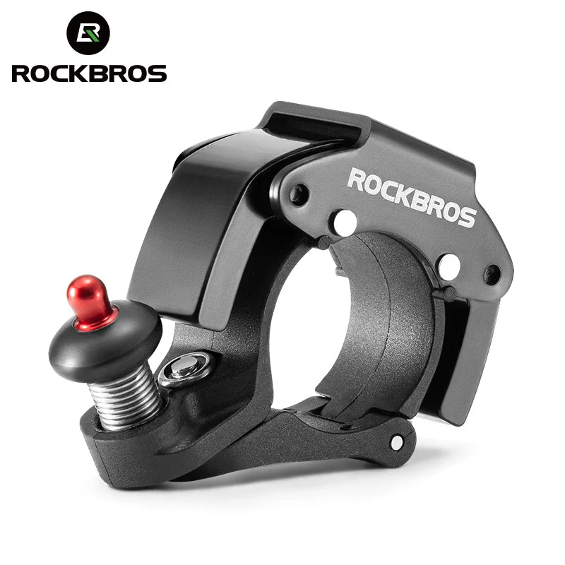 ROCKBROS C-Shaped Concealed Bicycle Bell Loud Compact Stainless Steel Handlebar Horn 100dB