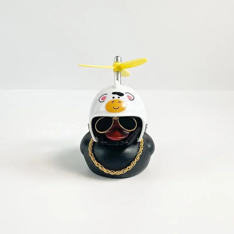 Little Black Duck Bicycle Bell – Fun Helmet Propeller Air Horn for Bikes, Scooters & Motorcycles