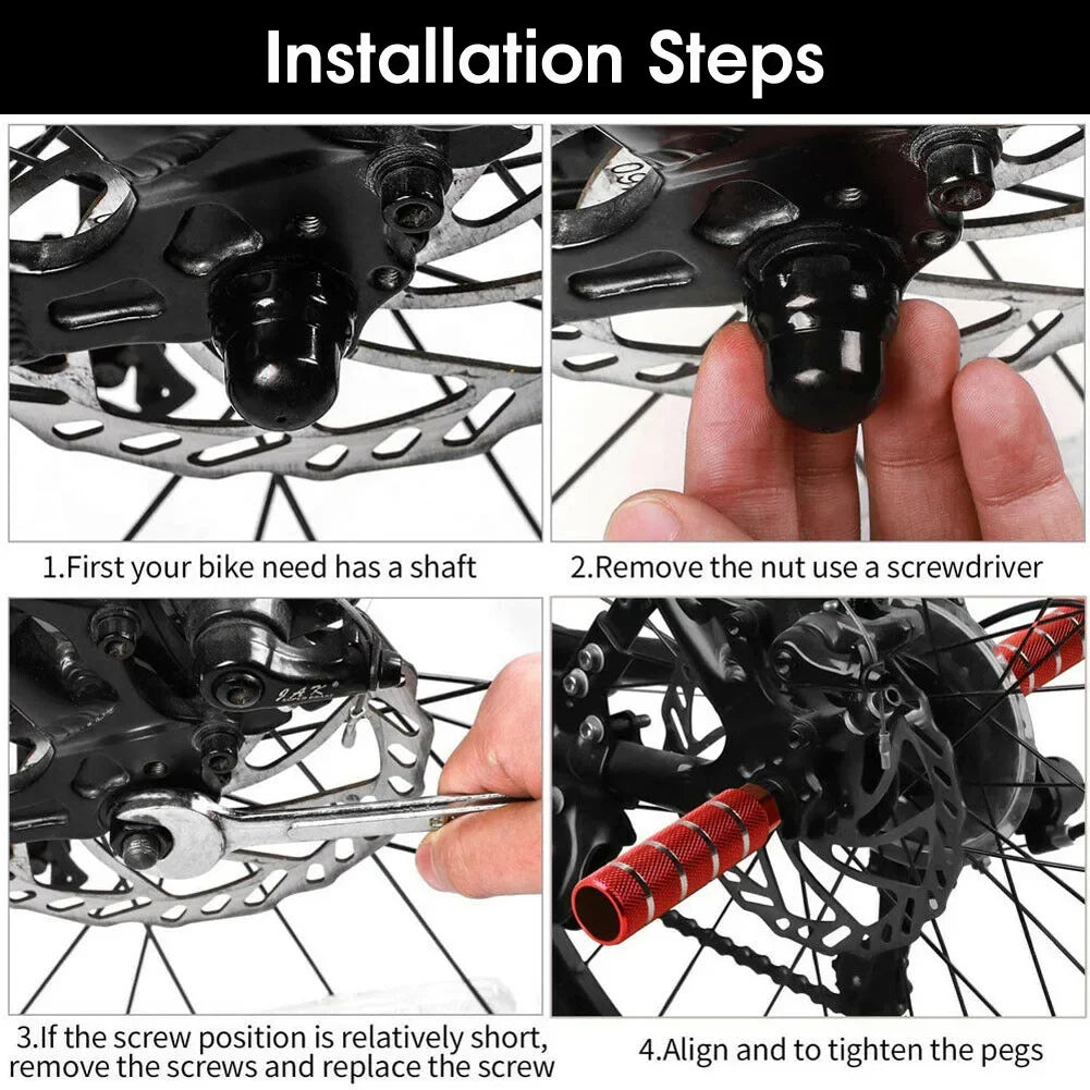 1PCS Alloy Foot Stunt Peg – Non-Slip Axle Footrest for MTB & BMX Bikes