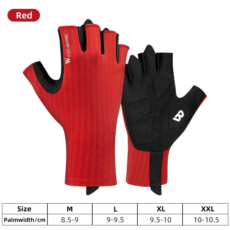 WEST BIKING Ultralight Summer Cycling Gloves – Breathable, Anti-Slip Racing Gloves for MTB & Road Bikes