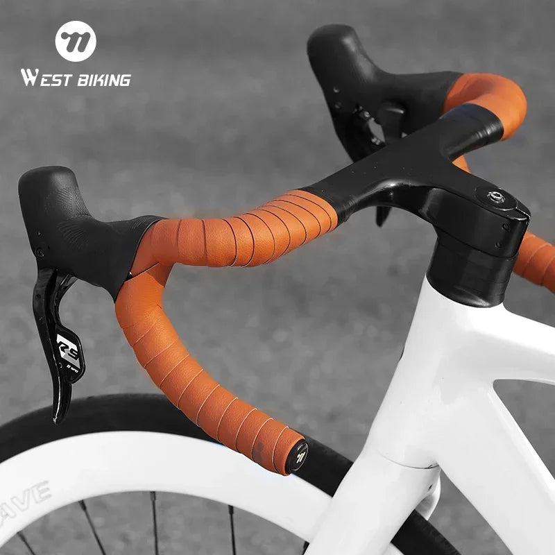 WEST BIKING Non-Slip Bicycle Handlebar Tape – Shock Absorbing Silicone Gel Strap for MTB & Road Bikes