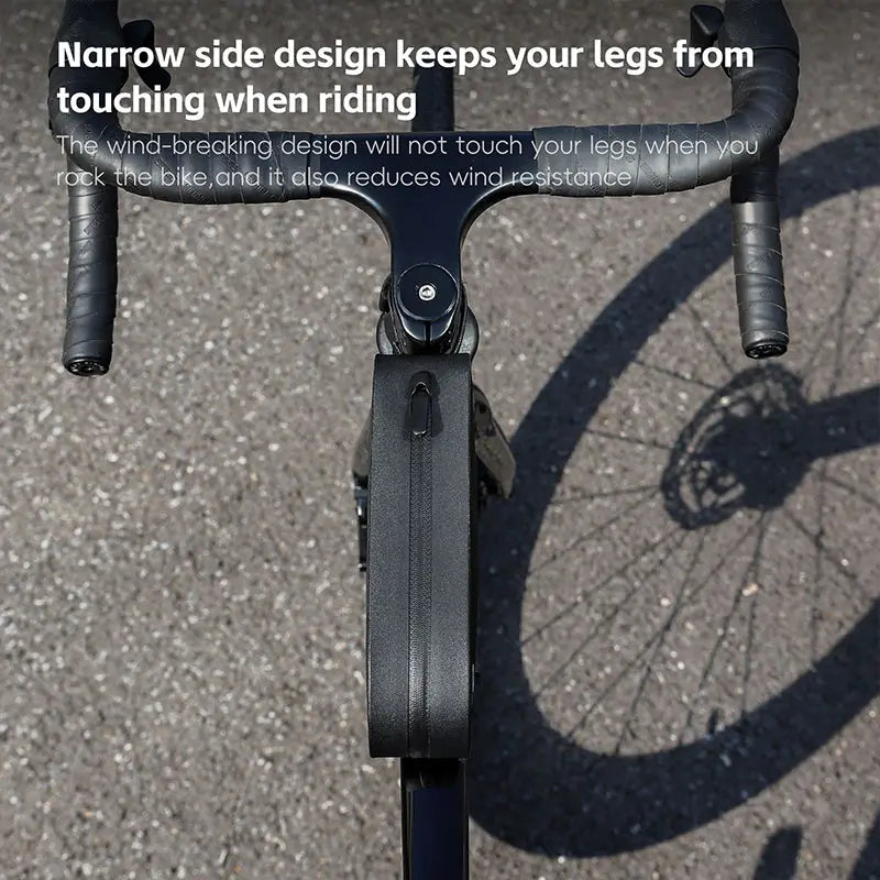 WEST BIKING 0.7L Waterproof TPU Top Tube Bag – Windproof, Aerodynamic & Secure for Gravel & Road Bikes