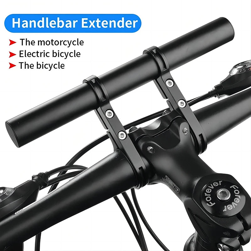 Bicycle Handlebar Extension Bracket – Sturdy Carbon Tube Double Frame for Secure Mounting